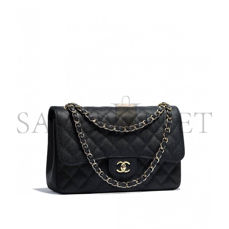 CHANEL LARGE CLASSIC HANGBAG GOLD HARDWARE  A58600 Y01864 C3906 (19.5*10*30cm)