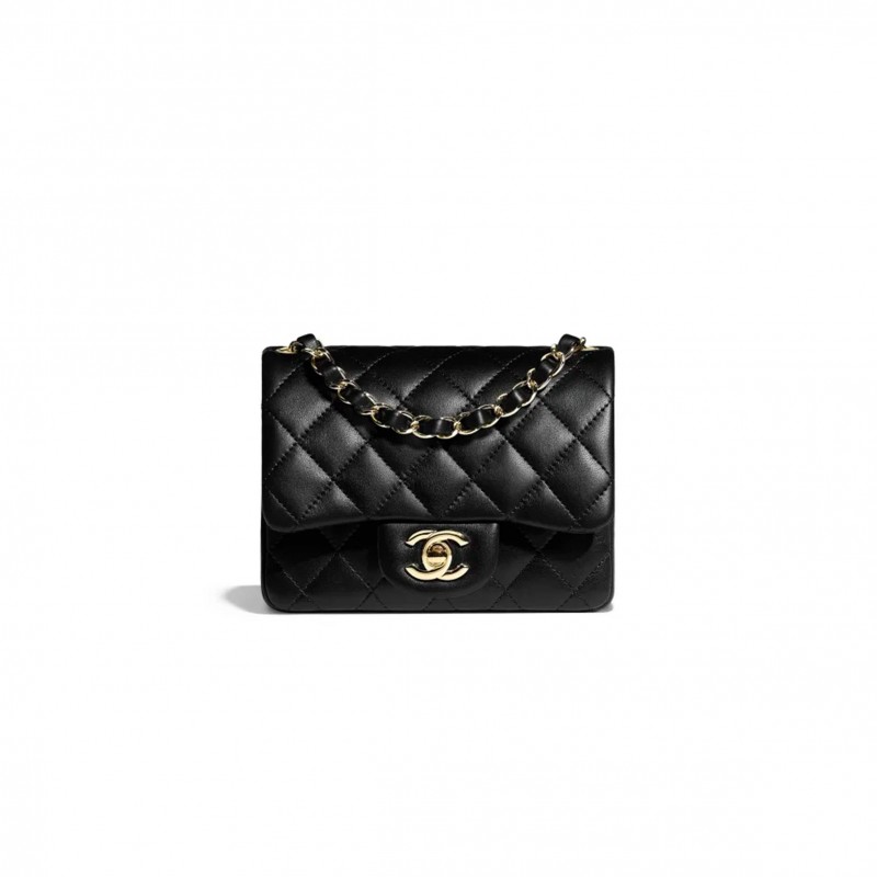 CHANEL MINI FLAP BAG WITH HANDLE GOLD HARDWARE  AS2796 B06687 94305 (17.5*12.5*5.5cm)