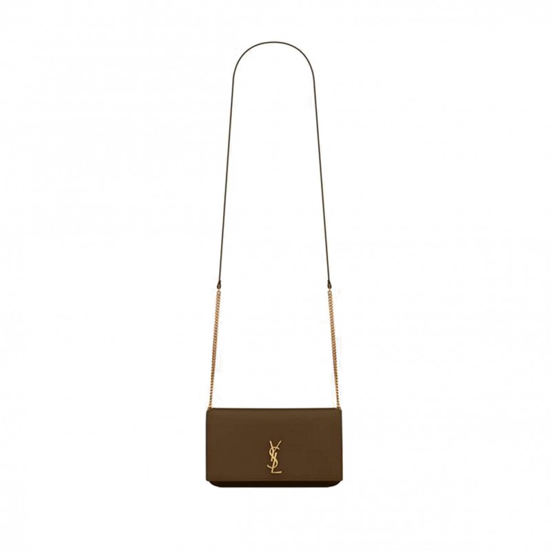 YSL CASSANDRE PHONE HOLDER WITH STRAP IN SMOOTH LEATHER 6350950U40J3234 (18*11*2.5cm)