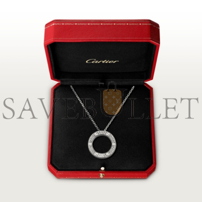 CARTIER  LOVE NECKLACE, DIAMOND-PAVED B7058000