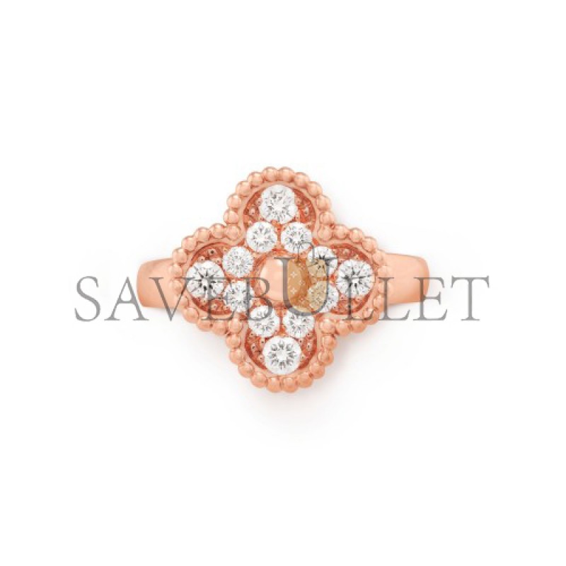 VAN CLEEF ARPELS VINTAGE ALHAMBRA RING - ROSE GOLD, DIAMOND VCARP2R400 VAN CLEEF ARPELS VINTAGE ALHAMBRA RING - ROSE GOLD, DIAMOND VCARP2R400
