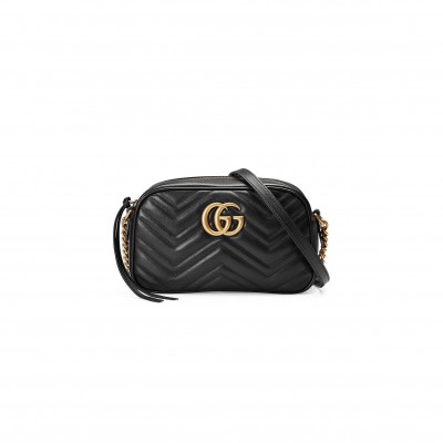 GUCCI GG MARMONT SMALL MATELASSÉ SHOULDER BAG 447632  (24*13*7cm)