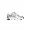 CHANEL  FABRIC LAMINATED CALFSKIN STRETCH CC SNEAKERS WHITE SILVER G39792