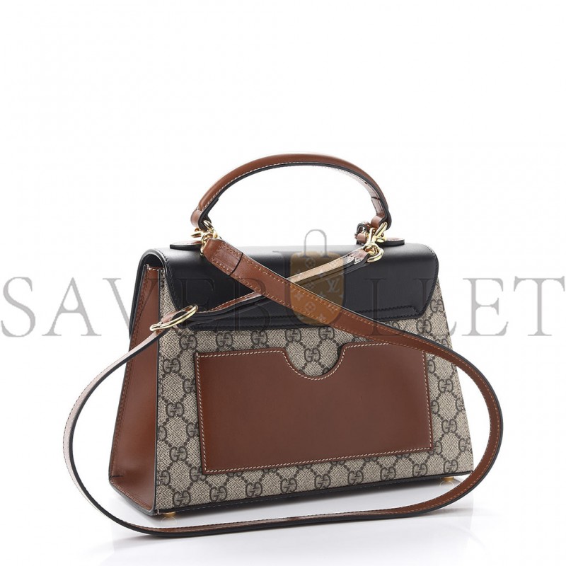 GUCCI GG SUPREME MONOGRAM CALFSKIN SMALL PADLOCK TOP HANDLE BAG BEIGE BLACK CUIR 43188 (28*19*11cm) GUCCI GG SUPREME MONOGRAM CALFSKIN SMALL PADLOCK TOP HANDLE BAG BEIGE BLACK CUIR 43188 (28*19*11cm)