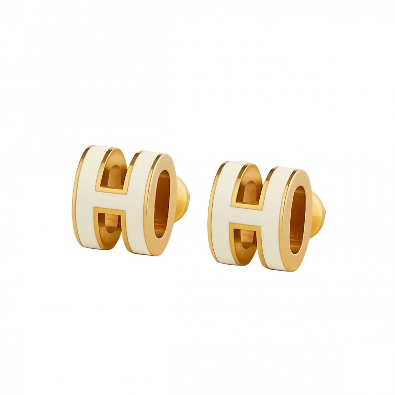HERMES MINI POP H EARRINGS H608002F 49 (0.9*0.7cm)