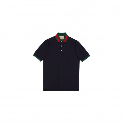 GUCCI STRETCH COTTON PIQUET POLO ‎701735