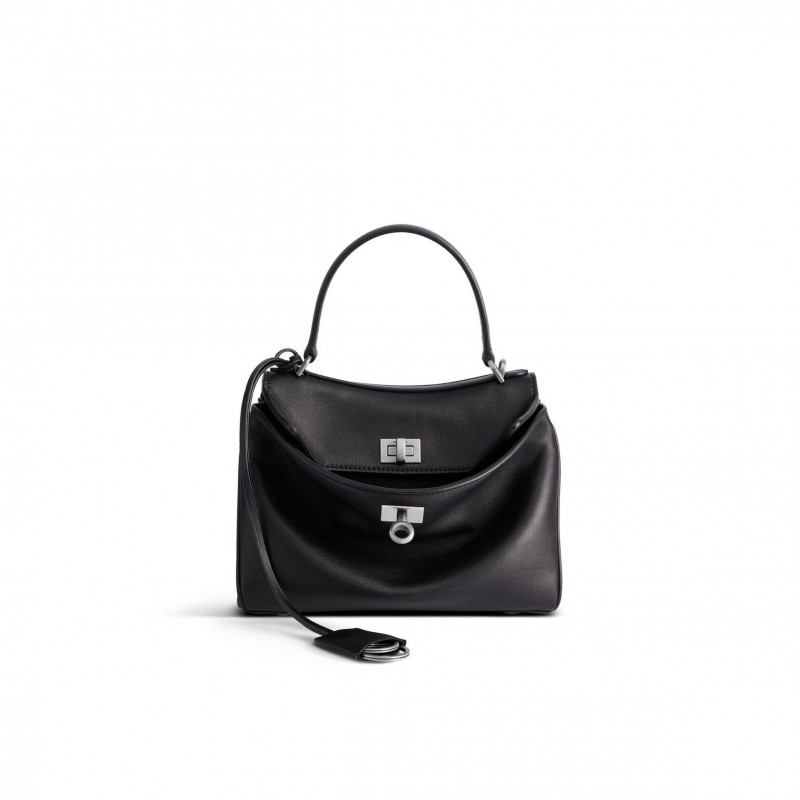 BALENCIAGA RODEO MINI HANDBAG IN BLACK SMOOTH CALFSKIN (23*10*8cm) BALENCIAGA RODEO MINI HANDBAG IN BLACK SMOOTH CALFSKIN (23*10*8cm)