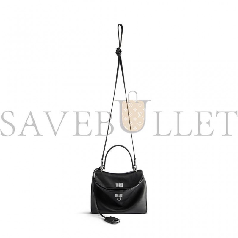 BALENCIAGA RODEO MINI HANDBAG IN BLACK SMOOTH CALFSKIN (23*10*8cm) BALENCIAGA RODEO MINI HANDBAG IN BLACK SMOOTH CALFSKIN (23*10*8cm)