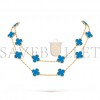 VAN CLEEF ARPELS VINTAGE ALHAMBRA LONG NECKLACE, 20 MOTIFS - YELLOW GOLD, AGATE VCARP7RN00 VAN CLEEF ARPELS VINTAGE ALHAMBRA LONG NECKLACE, 20 MOTIFS - YELLOW GOLD, AGATE VCARP7RN00