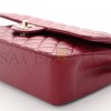 CHANEL CALFSKIN QUILTED MEDIUM DOUBLE FLAP DARK RED ROSE GOLD HARDWARE (25*15*6cm) CHANEL CALFSKIN QUILTED MEDIUM DOUBLE FLAP DARK RED ROSE GOLD HARDWARE (25*15*6cm)