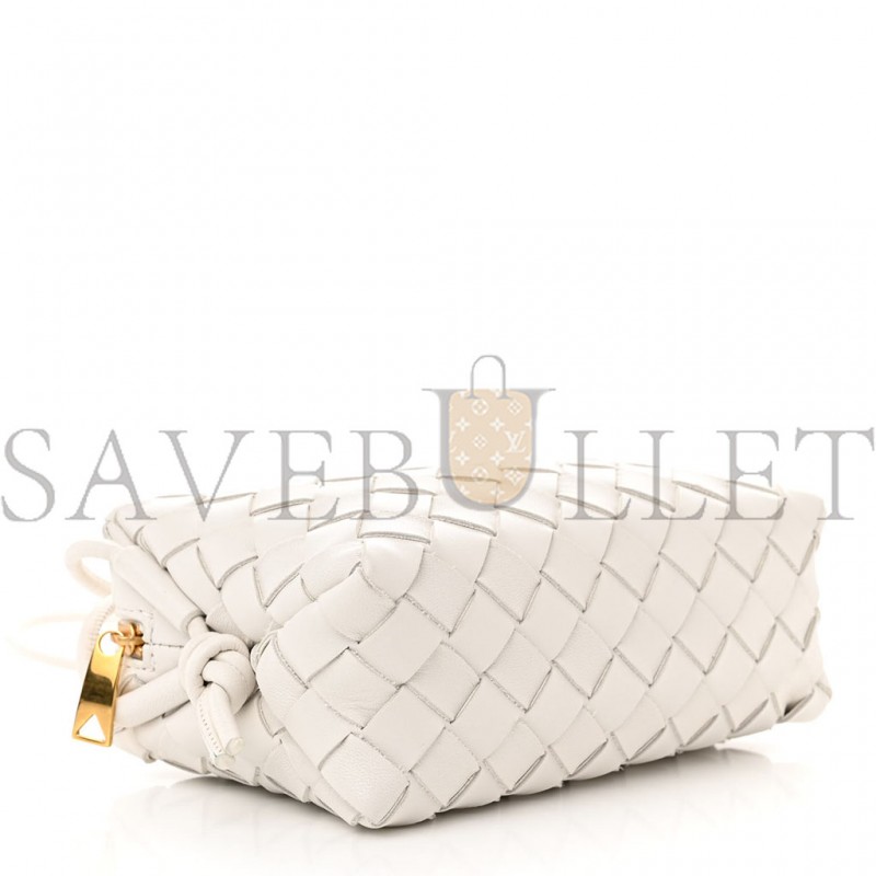 BOTTEGA VENETA NAPPA INTRECCIATO MINI LOOP CAMERA BAG WHITE (18*11*6cm) BOTTEGA VENETA NAPPA INTRECCIATO MINI LOOP CAMERA BAG WHITE (18*11*6cm)