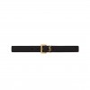 YSL CASSANDRE GRAINED LEATHER SQUARE BUCKLE BELT 634440DTI0W1000