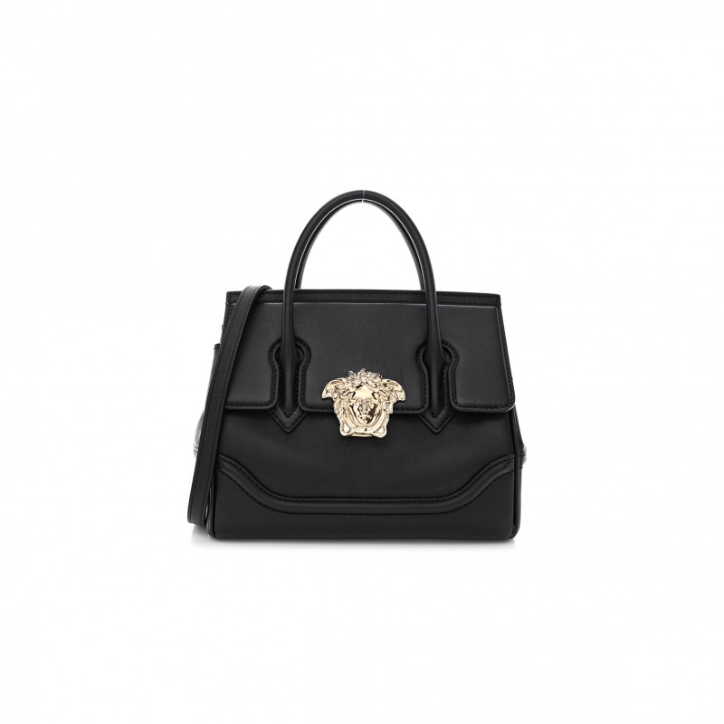 VERSACE CALFSKIN MEDIUM PALAZZO EMPIRE BAG BLACK  (25*22*11cm)