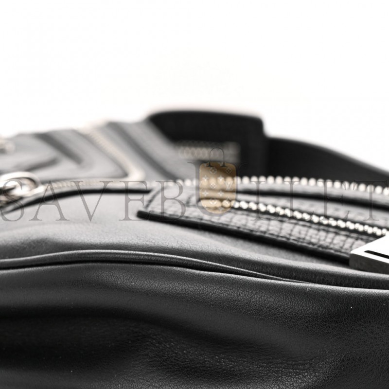 VERSACE CALFSKIN SMALL REPEAT ZIP HOBO BLACK (30*22*5cm) VERSACE CALFSKIN SMALL REPEAT ZIP HOBO BLACK (30*22*5cm)
