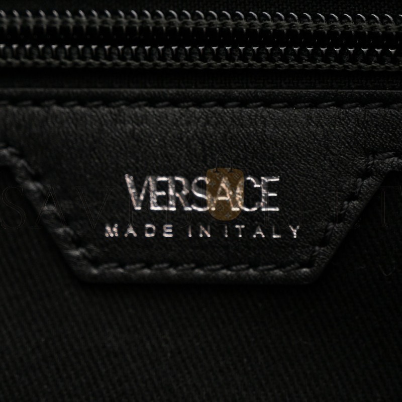 VERSACE CALFSKIN SMALL REPEAT ZIP HOBO BLACK (30*22*5cm) VERSACE CALFSKIN SMALL REPEAT ZIP HOBO BLACK (30*22*5cm)