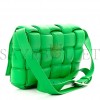 BOTTEGA VENETA NAPPA MAXI INTRECCIO PADDED CASSETTE CROSSBODY BAG PARAKEET  (26*18*8cm)