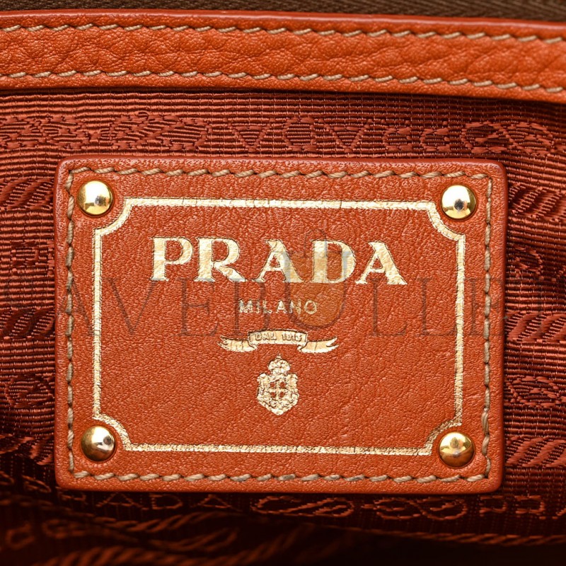 PRADA VITELLO DAINO SHOPPING SATCHEL RAME (37*22*15cm) PRADA VITELLO DAINO SHOPPING SATCHEL RAME (37*22*15cm)