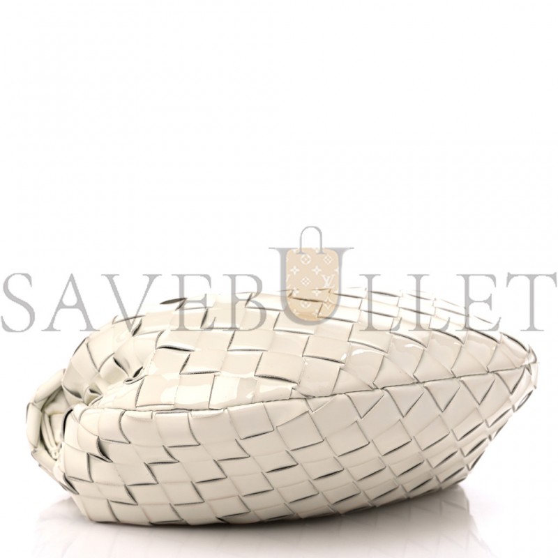 BOTTEGA VENETA PATENT NAPPA INTRECCIATO MINI JODIE WHITE (24*12*8cm) BOTTEGA VENETA PATENT NAPPA INTRECCIATO MINI JODIE WHITE (24*12*8cm)