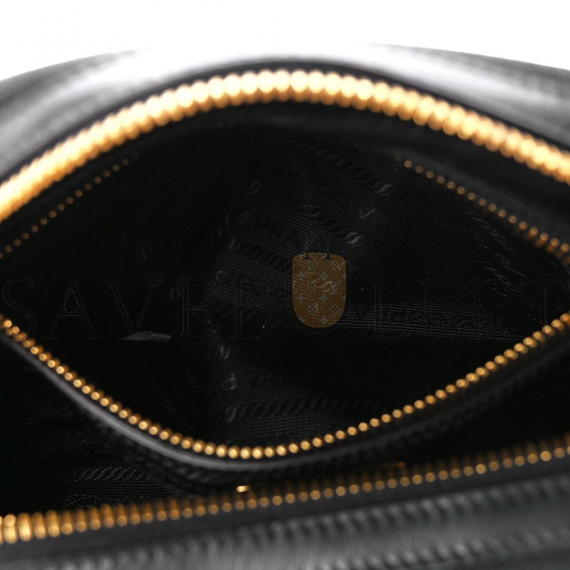PRADA JACQUARD LOGO CAMERA BAG BLACK (23*15*8cm) PRADA JACQUARD LOGO CAMERA BAG BLACK (23*15*8cm)