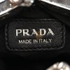 PRADA NYLON BEADED FRINGE FLAT CHAIN CLUTCH BLACK (20*11*1cm)