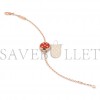 VAN CLEEF ARPELS LUCKY SPRING BRACELET, CLOSED WINGS LADYBUG - ROSE GOLD, CARNELIAN, ONYX  VCARP7R000