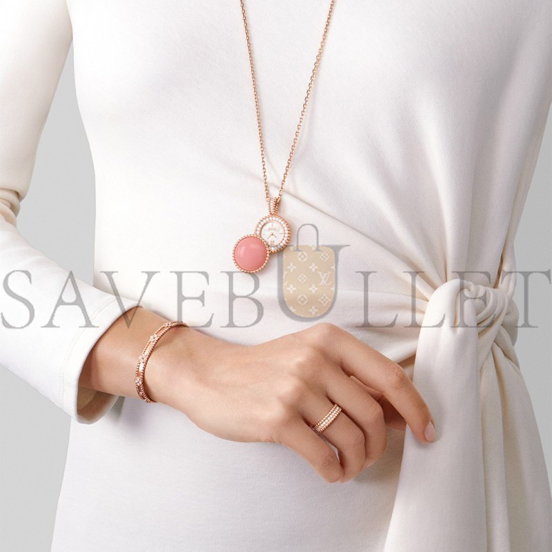 VAN CLEEF ARPELS PERLÉE SWEET CLOVERS BRACELET, EXTRA SMALL MODEL - ROSE GOLD, DIAMOND VCARP6X000 VAN CLEEF ARPELS PERLÉE SWEET CLOVERS BRACELET, EXTRA SMALL MODEL - ROSE GOLD, DIAMOND VCARP6X000