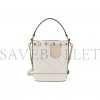 TORY BURCH WILLA METAL DOUBLE T WHITE BUCKET CROSSBODY BAG 148249-724 (19*13.5*9cm)