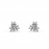 VAN CLEEF ARPELS SOCRATE EARRINGS, 3 FLOWERS - WHITE GOLD, DIAMOND  VCARB14300