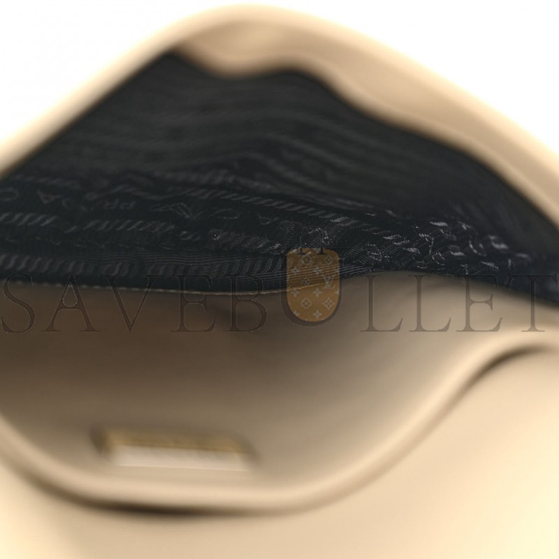 PRADA SPAZZOLATO CLEO FLAP SHOULDER BAG DESERTO (17*15*3cm) PRADA SPAZZOLATO CLEO FLAP SHOULDER BAG DESERTO (17*15*3cm)