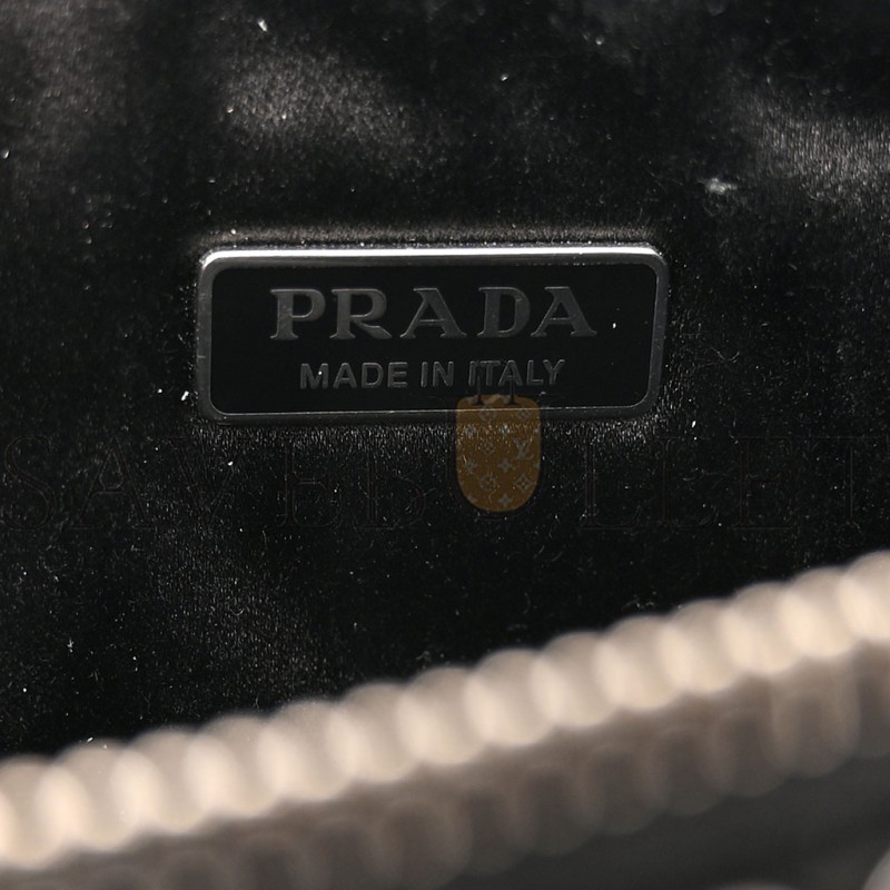 PRADA SATIN CRYSTAL TRIANGLE POUCH CRISTAL (26*15*6cm) PRADA SATIN CRYSTAL TRIANGLE POUCH CRISTAL (26*15*6cm)