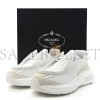 PRADA SPAZZOLATO ROIS BIKE FABRIC MENS SNEAKERS 10 WHITE PRADA SPAZZOLATO ROIS BIKE FABRIC MENS SNEAKERS 10 WHITE