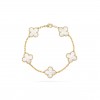 VAN CLEEF ARPELS VINTAGE ALHAMBRA BRACELET, 5 MOTIFS - YELLOW GOLD, MOTHER-OF-PEARL  VCARA41800