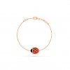 VAN CLEEF ARPELS LUCKY SPRING BRACELET, CLOSED WINGS LADYBUG - ROSE GOLD, CARNELIAN, ONYX  VCARP7R000