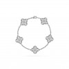 VAN CLEEF ARPELS VINTAGE ALHAMBRA BRACELET, 5 MOTIFS - WHITE GOLD, DIAMOND VCARA41500 VAN CLEEF ARPELS VINTAGE ALHAMBRA BRACELET, 5 MOTIFS - WHITE GOLD, DIAMOND VCARA41500