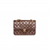 CHANEL SHINY CRUMPLED CALFSKIN & GOLD-TONE METAL LARGE FLAP BAG AS5145 (28*20*7cm)