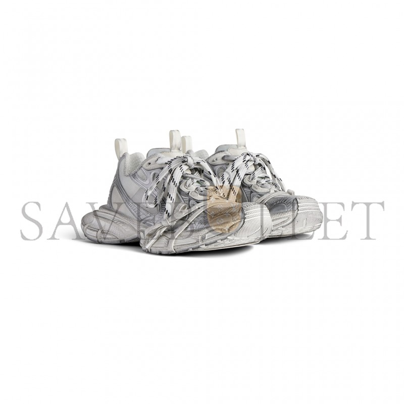BALENCIAGA MEN'S 3XL SUMMER MESH SNEAKER IN WHITE SILVER 734734WTRMH9080 BALENCIAGA MEN'S 3XL SUMMER MESH SNEAKER IN WHITE SILVER 734734WTRMH9080