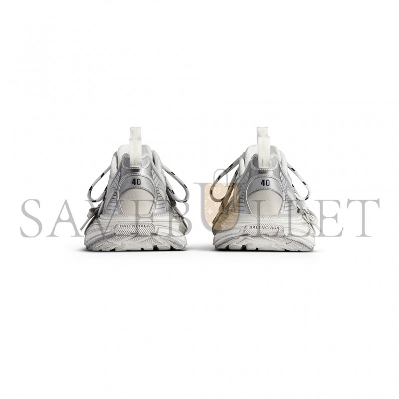 BALENCIAGA MEN'S 3XL SUMMER MESH SNEAKER IN WHITE SILVER 734734WTRMH9080 BALENCIAGA MEN'S 3XL SUMMER MESH SNEAKER IN WHITE SILVER 734734WTRMH9080