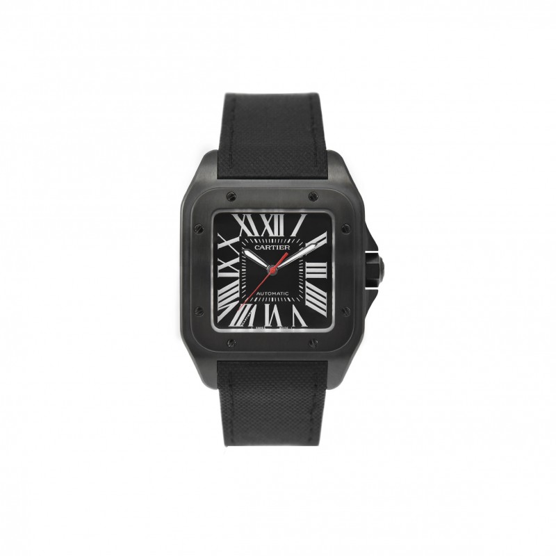 CARTIER SANTOS DE CARTIER 100 CARBON AUTOMATIC LARGE MODEL WATCH WSSA0006