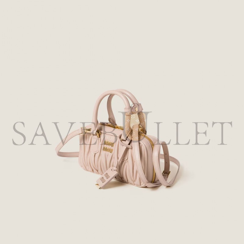 MIU MIU ARCADIE MATELASSÉ NAPPA LEATHER MINI-BAG 5BP088 (19*10*5cm) MIU MIU ARCADIE MATELASSÉ NAPPA LEATHER MINI-BAG 5BP088 (19*10*5cm)