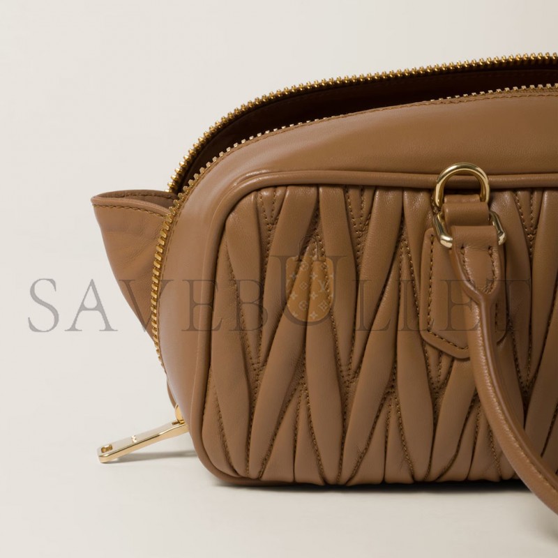 MIU MIU ARCADIE MATELASSÉ NAPPA LEATHER BAG 5BB148 (27*12*9cm) MIU MIU ARCADIE MATELASSÉ NAPPA LEATHER BAG 5BB148 (27*12*9cm)