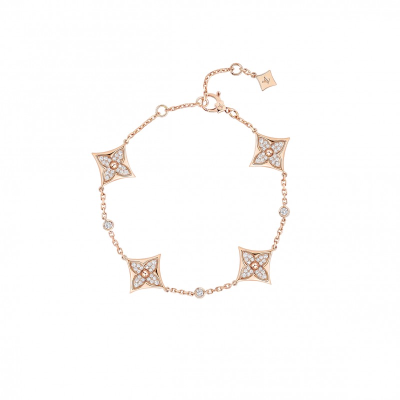 LOUIS VUITTON COLOUR BLOSSOM BB MULTI-MOTIFS BRACELET, PINK GOLD AND DIAMONDS Q05569 LOUIS VUITTON COLOUR BLOSSOM BB MULTI-MOTIFS BRACELET, PINK GOLD AND DIAMONDS Q05569