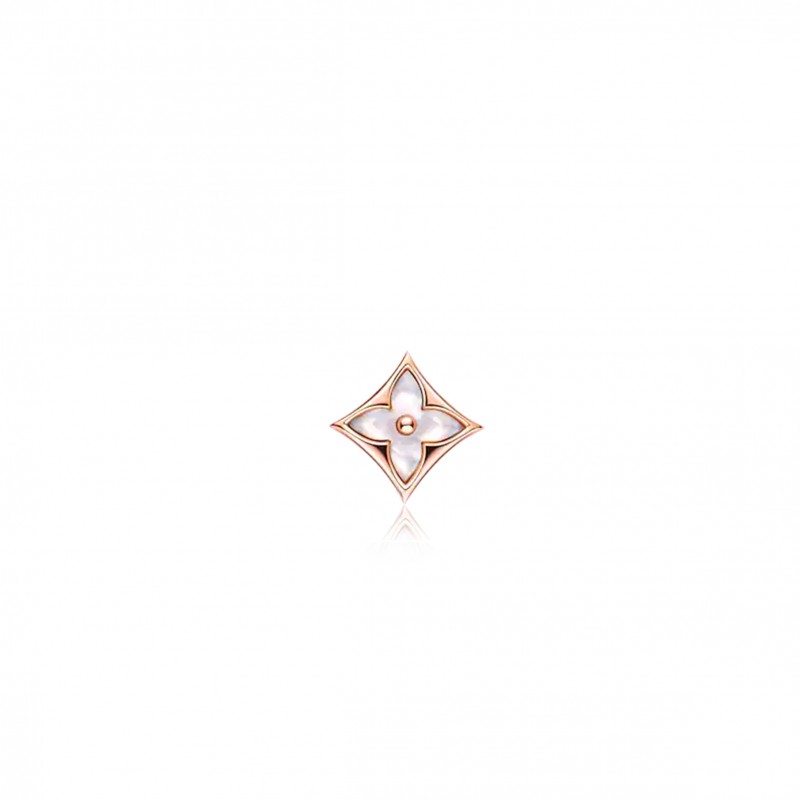 LOUIS VUITTON COLOUR BLOSSOM STAR EAR STUD, PINK GOLD AND WHITE MOTHER-OF-PEARL - PER UNIT Q96426