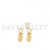 LOUIS VUITTON EARRINGS BOOKLE DEREILLE BABY LOUISE LV HOOP GOLD GP M00613