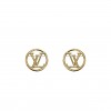 LOUIS VUITTON METAL SMALL LOUISE HOOP EARRINGS GOLD M01332