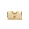 CHANEL 19 SMALL BEIGE GOATSKIN MIXED HARDWARE AS1160 (26*16*9cm)