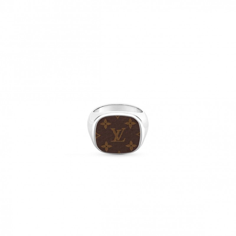 LOUIS VUITTON MONOGRAM LOCK SIGNET RING M00515