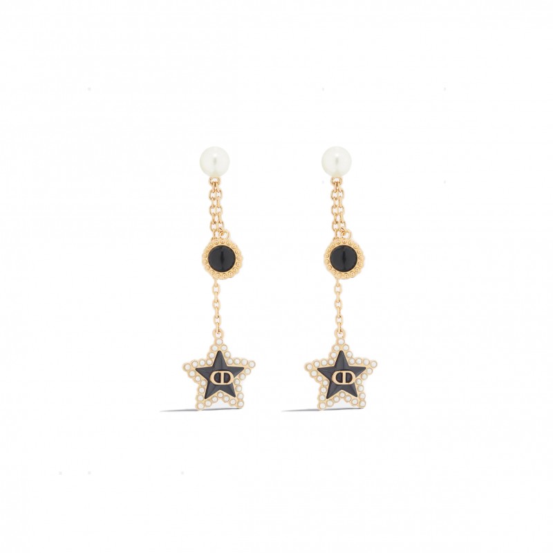 DIOR PETIT CD LUCKY BAROQUE EARRINGS E3664WOMVE_D92B