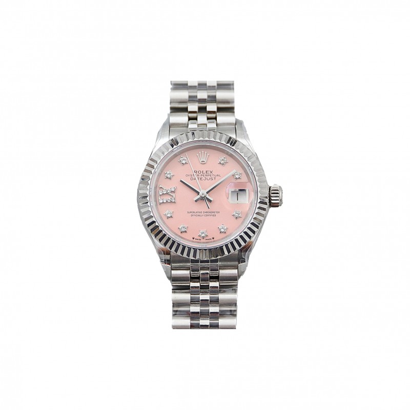 ROLEX LADY-DATEJUST 28 MM, OYSTERSTEEL AND WHITE GOLD WATCH 279174