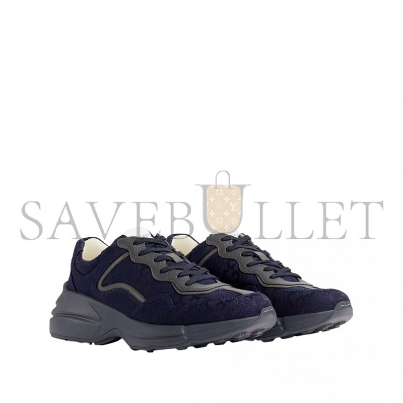 GUCCI MEN'S GUCCI MAXI GG SUPREME CANVAS RHYTON SNEAKERS 725932