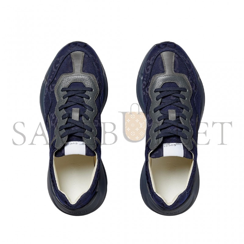 GUCCI MEN'S GUCCI MAXI GG SUPREME CANVAS RHYTON SNEAKERS 725932